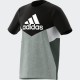 adidas tr-shirt B cb t ess black/mgreyh/dgreyh