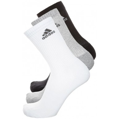 Adidas 3 paia di calze basse (Bianco/Nero/Grigio)