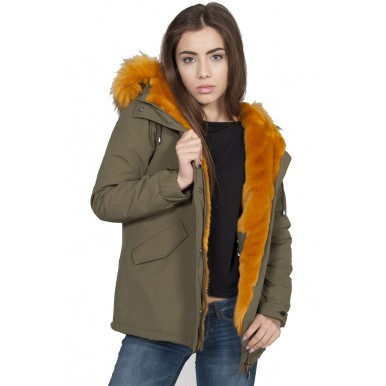 PickWick PARKA donna  con cappuccio e pelliccia staccabile al collo