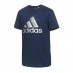 adidas t-shirt giro collo con logo argento mod.bos foil