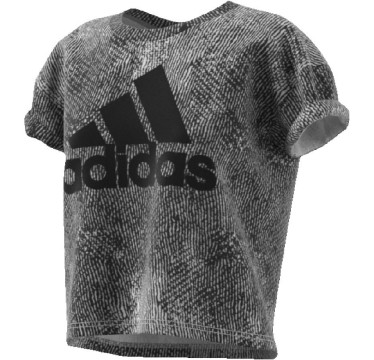 adidas  t-shirt giro collo con logo mos. ess