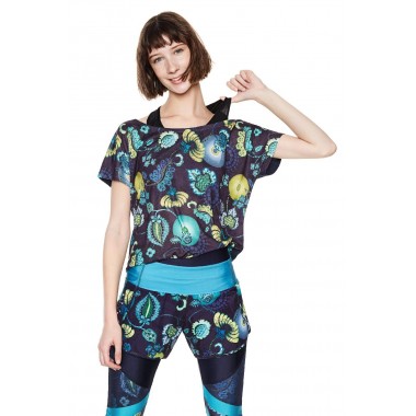 Desigual t-shirt manaca corta tinta unita over