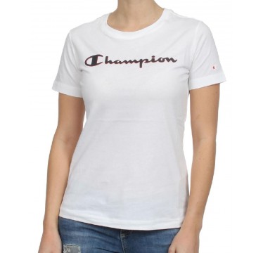 champion t-shirt giro collo con scritta
