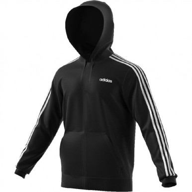 adidas uomo felpa zip lunga cappuccio con scritta piccola mod e 3s po