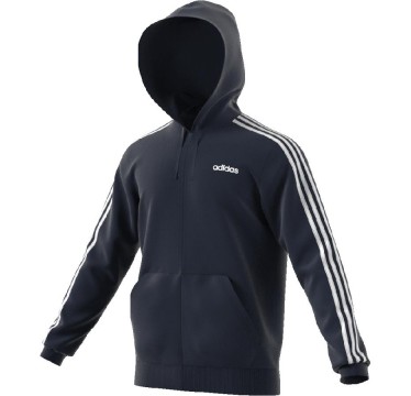 adidas uomo felpa zip lunga cappuccio con scritta piccola mod e 3s po