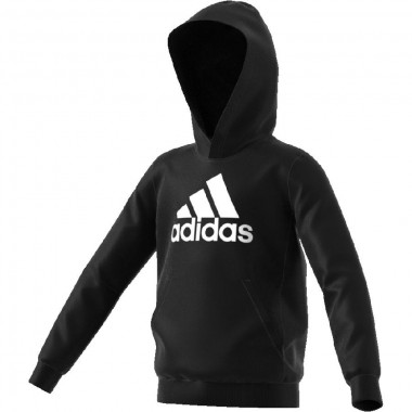 adidas jr felpa cappuccio con logo grande mod yb mh bos