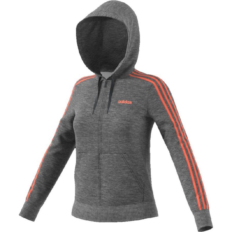 felpa zip adidas donna