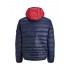 jack&jones giubbino tricolore modinbottito in piuma sintetica mod bomb