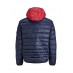 jack&jones giubbino tricolore modinbottito in piuma sintetica mod bomb