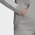 Adidas felpa zip lunga cappuccio w 3s ft fz hd mgreyh/white