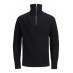 jorfellow knit half zip blk