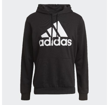 ADIDAS felpa cappuccio m bl ft hd black/whitea