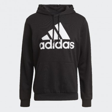 ADIDAS felpa cappuccio m bl ft hd black/whitea