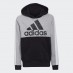 ADIDAS felpa cappuccio b cb fl hoodie black/mgreyh/white