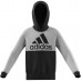 ADIDAS felpa cappuccio b cb fl hoodie black/mgreyh/white