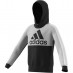 ADIDAS felpa cappuccio b cb fl hoodie black/mgreyh/white