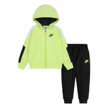 Nike tuta zip lunfa cappuccio 2-7 anni b nsw digital escape fz jogger black