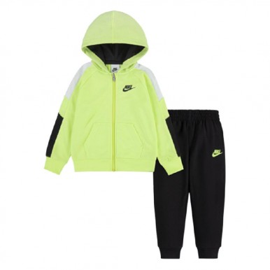 Nike tuta zip lunfa cappuccio 2-7 anni b nsw digital escape fz jogger black