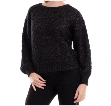 Maglione Only in lurex nero da donna