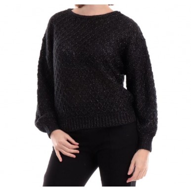 Maglione Only in lurex nero da donna