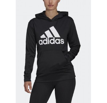 adidas felpa giro collo donna w gg bos hd swt black/white