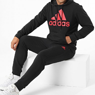 Adidas tuta cappuccio m bl ft hd ts black/scarle