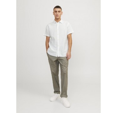 jack&jones camicia m/m in misto lino  jjesummer linen blend shirt