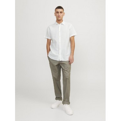 jack&jones camicia m/m in misto lino  jjesummer linen blend shirt