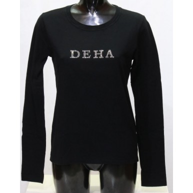 T-shirt manica lunga con scritta Deha